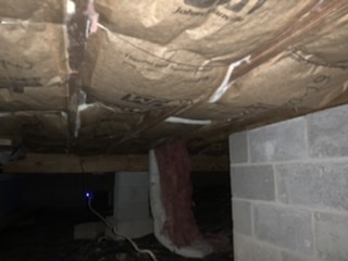 Sagging insulation due to moisture