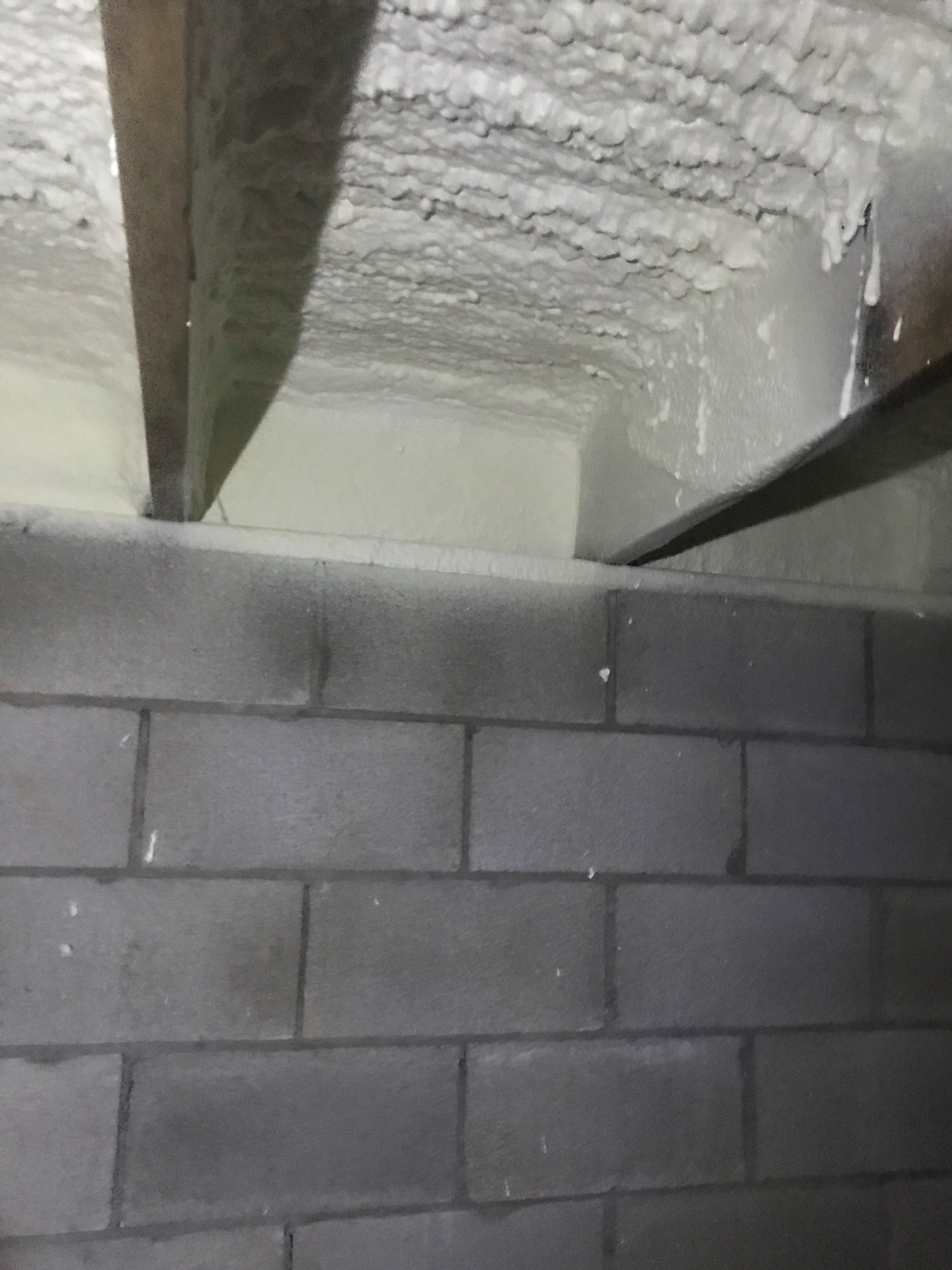 Clean edges of sub-floor insulation