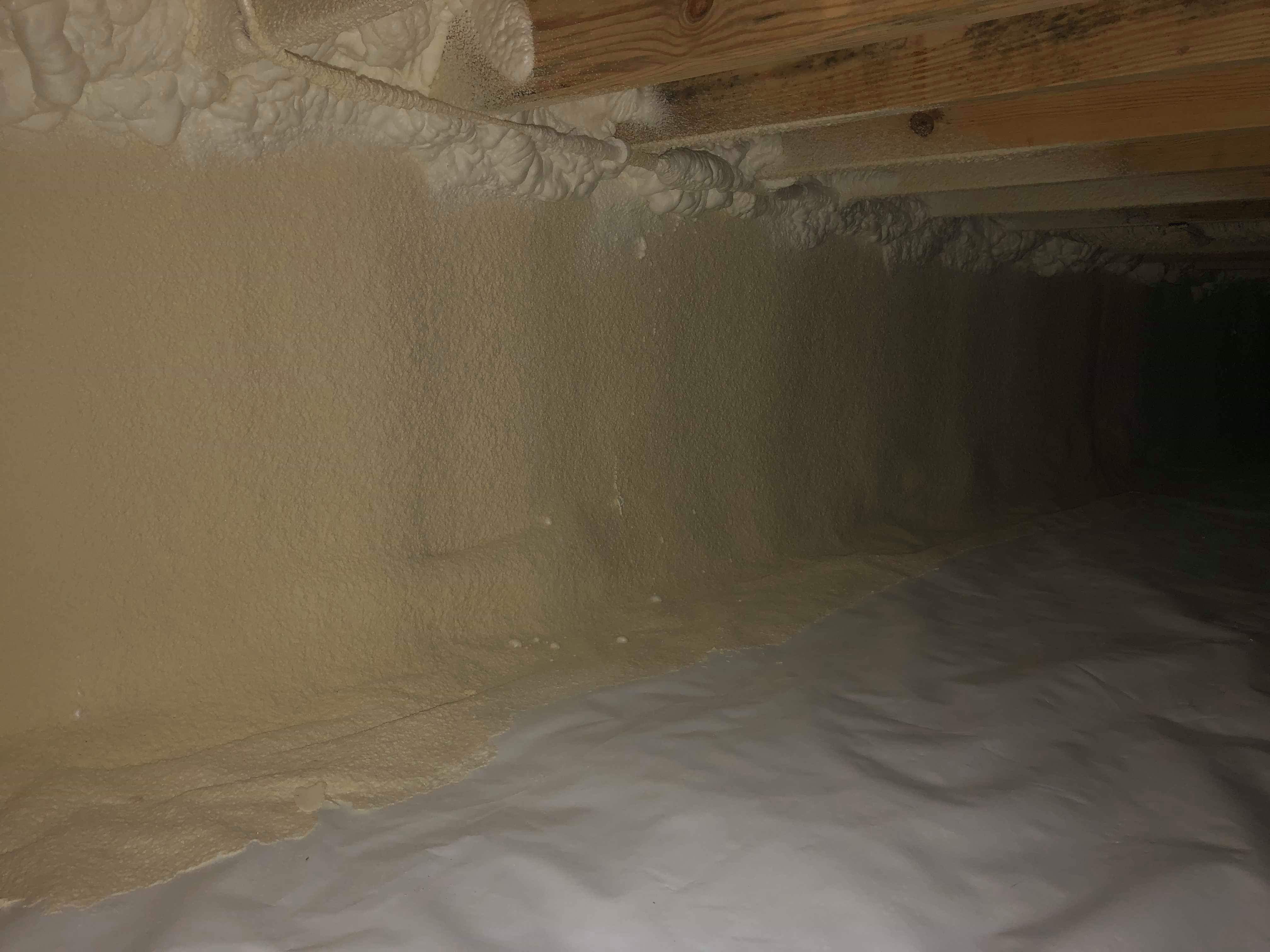 Insulated Walls of Crawlspace