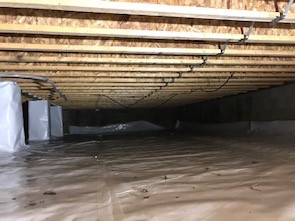 Crawl Space During Encapsulation